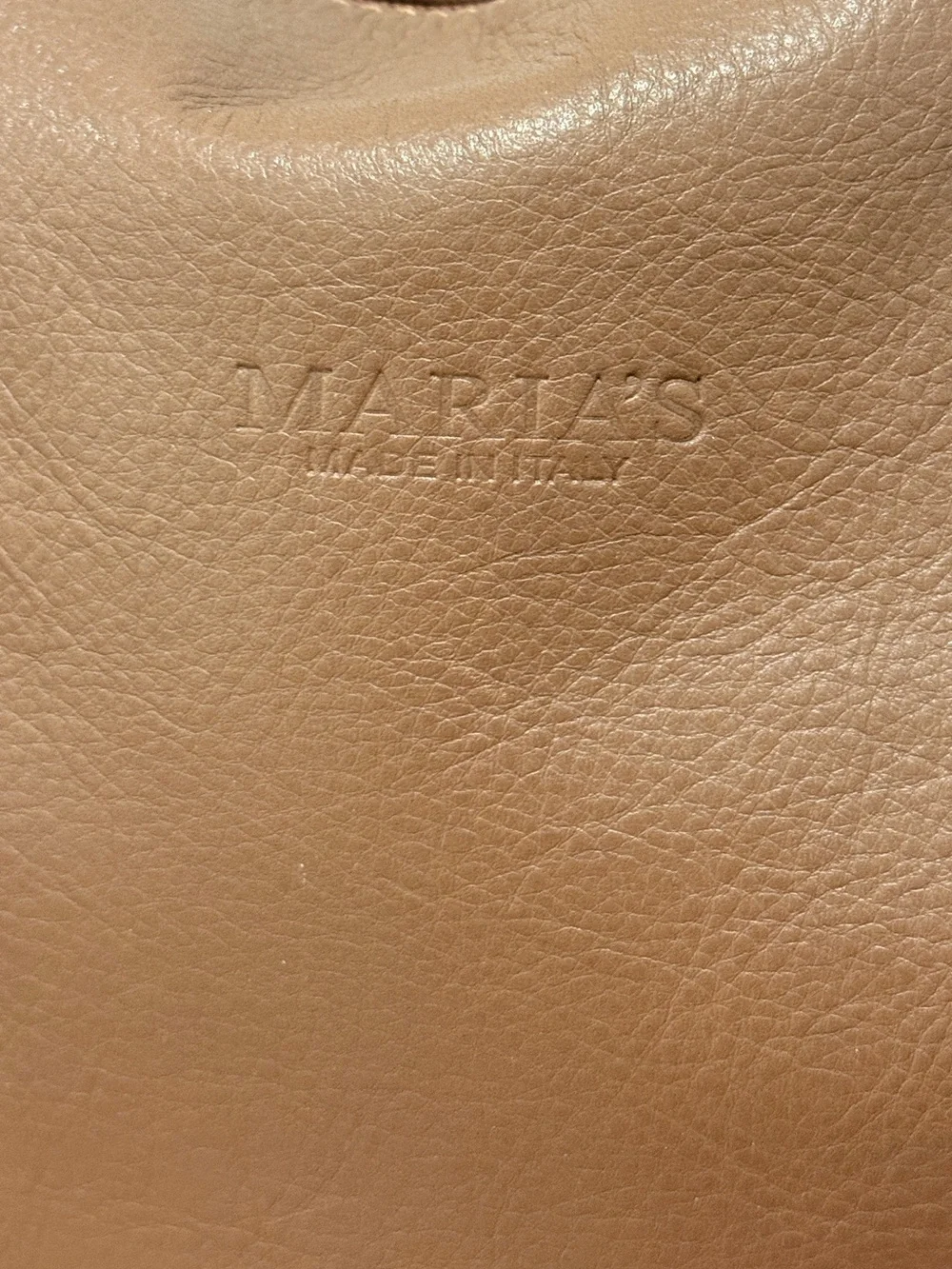 Maria’s made in Italy Leather‎ Tote Bag in Warm Brown with Brass Accents